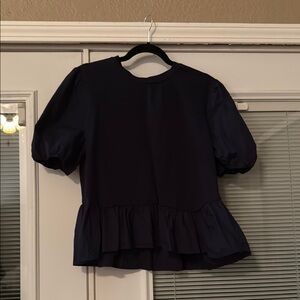 Elegant Navy Blue Women's Top